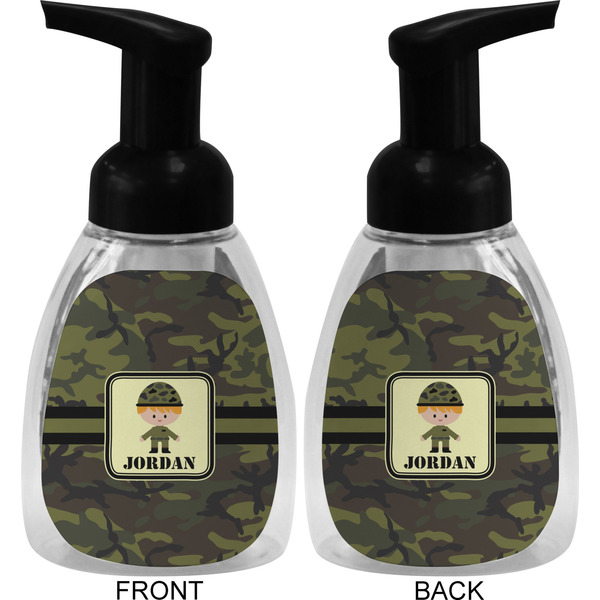 Green Camo Foam Soap Bottle (Front & Back)