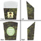 Green Camo French Fry Favor Box - Front & Back View