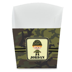 Green Camo French Fry Favor Boxes (Personalized)