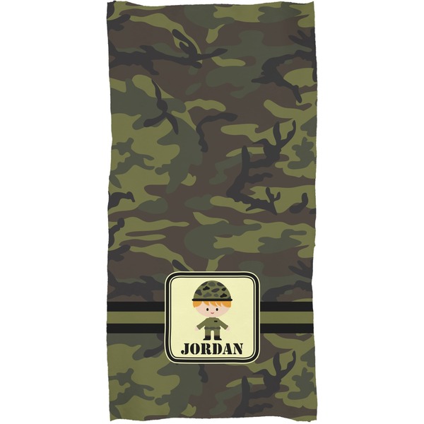 Green Camo Full Sized Bath Towel - Apvl