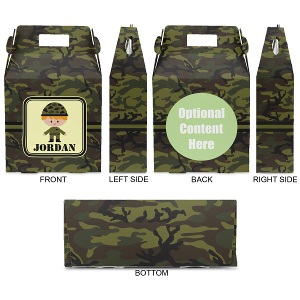 Green Camo Gable Favor Box - Approval