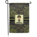 Green Camo Small Garden Flag - Single Sided w/ Name or Text