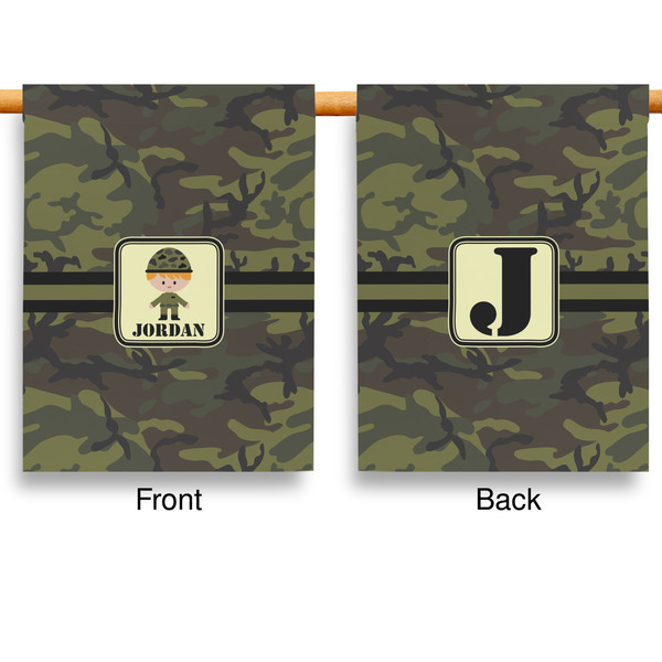 Green Camo Garden Flags - Large - Double Sided - APPROVAL