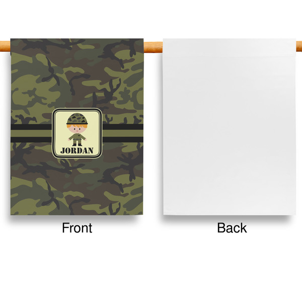 Green Camo Garden Flags - Large - Single Sided - APPROVAL