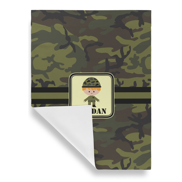 Green Camo Garden Flags - Large - Single Sided - FRONT FOLDED