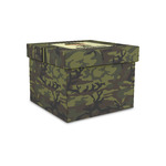 Green Camo Gift Box with Lid - Canvas Wrapped - Small (Personalized)