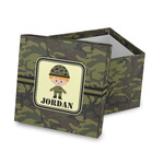 Green Camo Gift Box with Lid - Canvas Wrapped (Personalized)