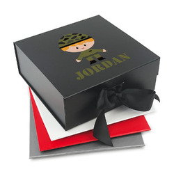 Green Camo Gift Box with Magnetic Lid (Personalized)