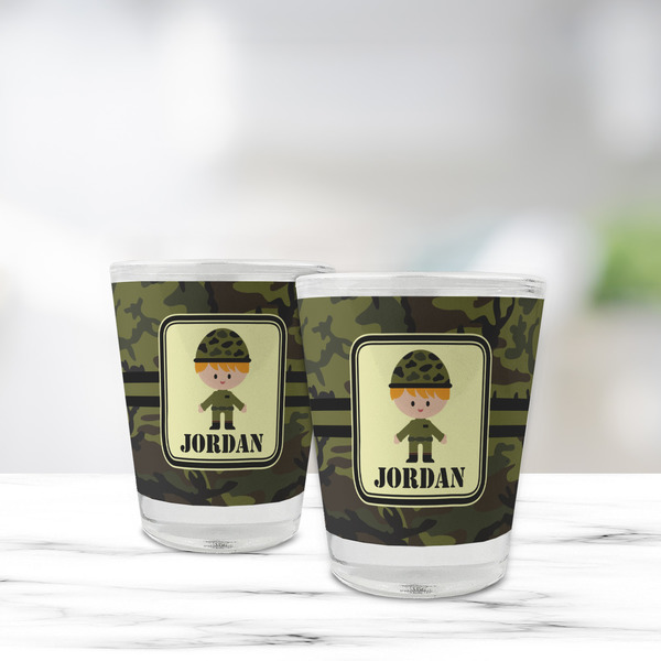 Green Camo Glass Shot Glass - Standard - LIFESTYLE