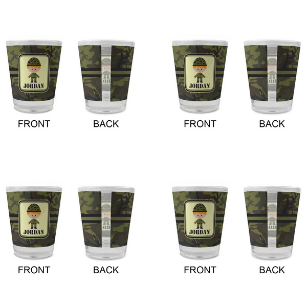 Green Camo Glass Shot Glass - Standard - Set of 4 - APPROVAL