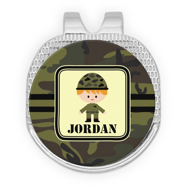 Green Camo Golf Ball Hat Marker Hat Clip