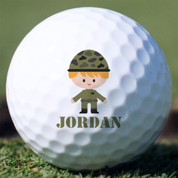 Green Camo Golf Balls - Non-Branded - Set of 3 (Personalized)