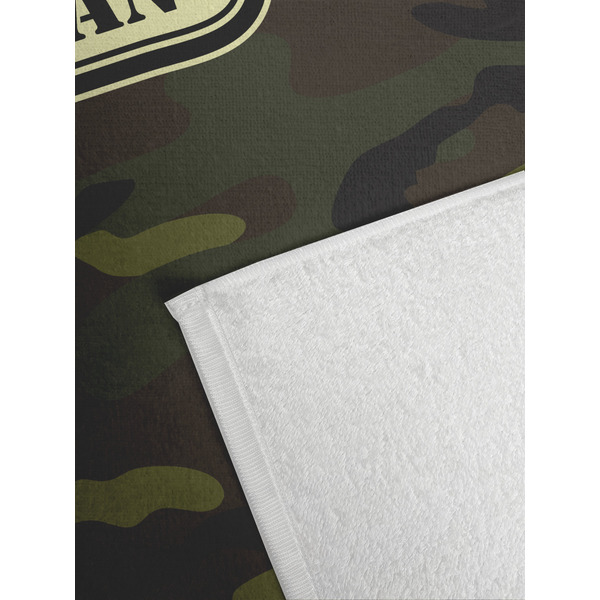 Green Camo Golf Towel - Detail
