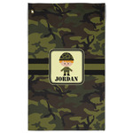 Green Camo Golf Towel - Poly-Cotton Blend - Large w/ Name or Text