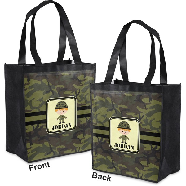 Green Camo Grocery Bag - Apvl