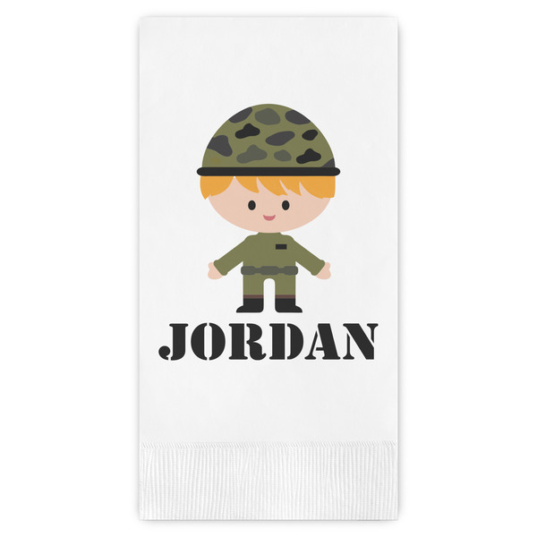 Custom Green Camo Guest Towels - Full Color (Personalized)