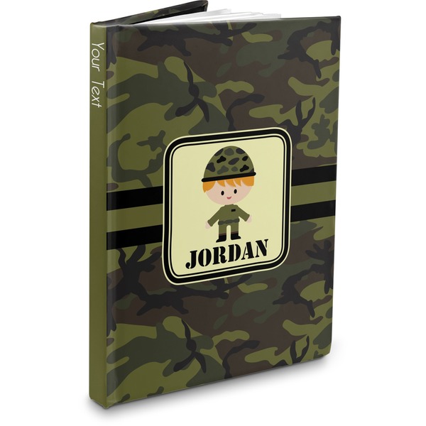Custom Green Camo Hardbound Journal (Personalized)