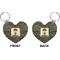 Green Camo Heart Keychain (Front + Back)