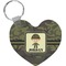Green Camo Heart Keychain (Personalized)