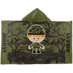 Green Camo Kids Hooded Towel (Personalized)