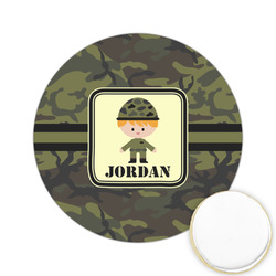 Green Camo Printed Cookie Topper - 2.15" (Personalized)
