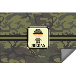 Green Camo Indoor / Outdoor Rug (Personalized)