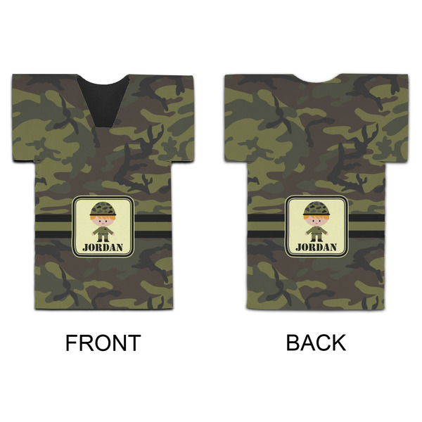 Green Camo Jersey Bottle Cooler - APPROVAL