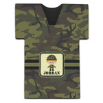Green Camo Jersey Bottle Cooler (Personalized)