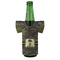 Green Camo Jersey Bottle Cooler - FRONT (on bottle)