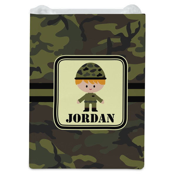 Green Camo Jewelry Gift Bag - Gloss - Front