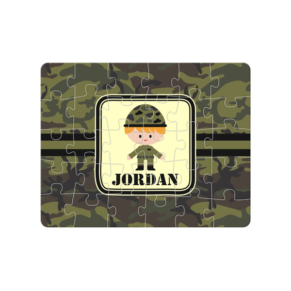 Custom Green Camo 30 pc Jigsaw Puzzle (Personalized)