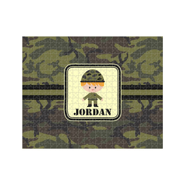 Custom Green Camo 500 pc Jigsaw Puzzle (Personalized)