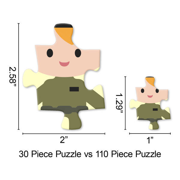 Green Camo Jigsaw Puzzle - Piece Comparison