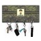Green Camo Key Hanger w/ 4 Hooks & Keys