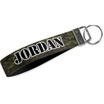 Green Camo Webbing Keychain Fob - Small (Personalized)