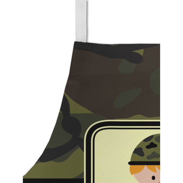 Green Camo Kid's Aprons - Detail