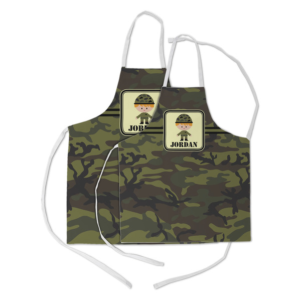 Green Camo Kid's Aprons - Parent - Main