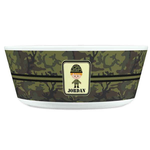 Green Camo Kids Bowls - FRONT
