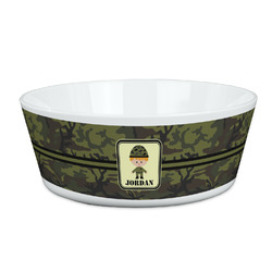 Green Camo Kid's Bowl (Personalized)
