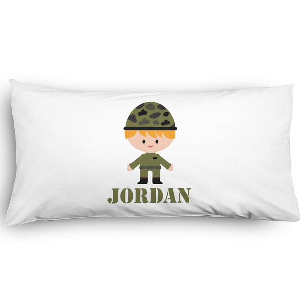 Custom Green Camo Pillow Case - King - Graphic (Personalized)