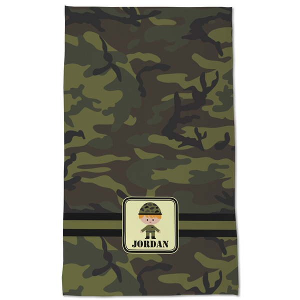 Green Camo Kitchen Towel - Poly Cotton - Full Front