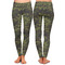 Green Camo Ladies Leggings - Front and Back