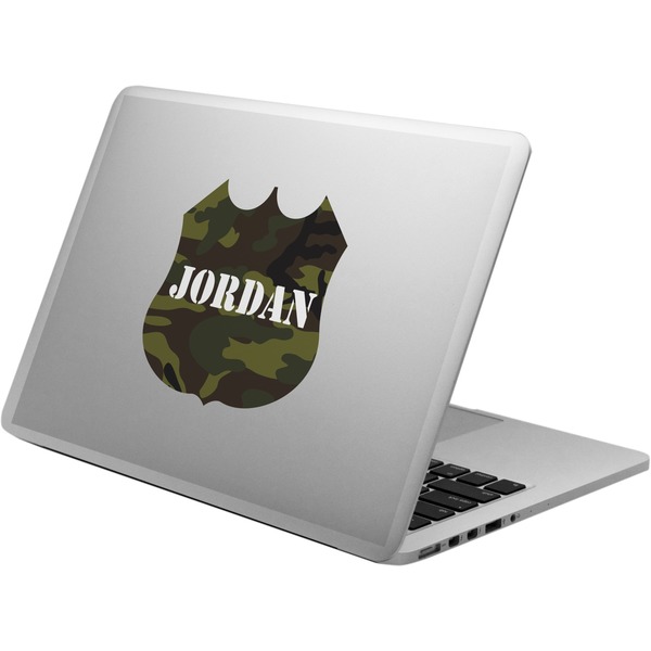 Custom Green Camo Laptop Decal (Personalized)