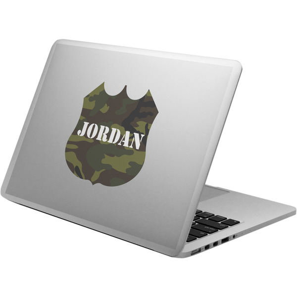 Custom Green Camo Laptop Decal (Personalized)