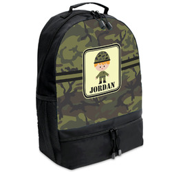 Green Camo Backpacks - Black (Personalized)