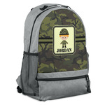 Green Camo Backpack - Grey (Personalized)