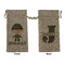 Green Camo Large Burlap Gift Bags - Front & Back