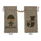 Green Camo Large Burlap Gift Bag - Front & Back (Personalized)