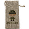 Green Camo Large Burlap Gift Bags - Front