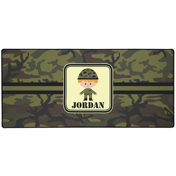 Custom Green Camo 3XL Gaming Mouse Pad - 35" x 16" (Personalized)
